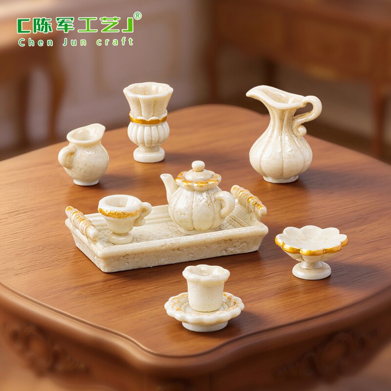 Micro-Landscape Creative European-Style Retro Tea Set Series Dollhouse DIY Decoration Accessories Mini Desktop Ornaments Micro-Landscape Creative European-Style Retro Tea Set Series Dollhouse DIY Decoration Accessories Mini Desktop Ornaments