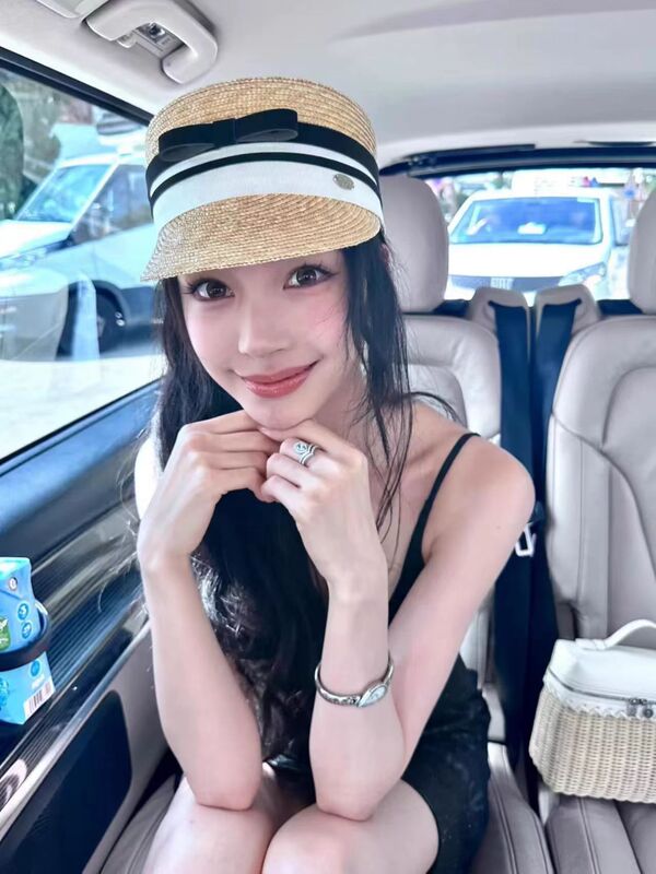 【Tou】新款豹纹时髦小众平顶鸭舌帽女复古街头潮流休闲百搭高品|undefined