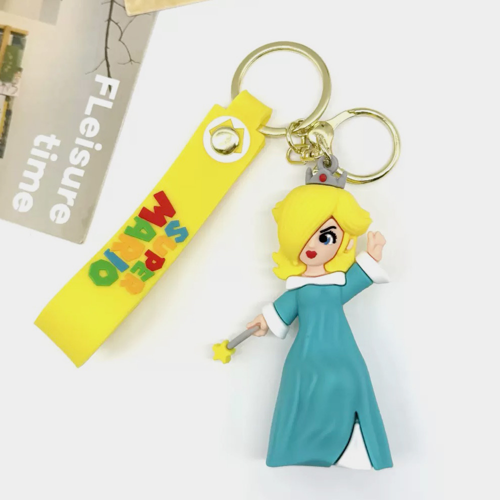 Lindo llavero de dibujos animados de Super Mario, exquisita muñeca tridimensional, colgante para bolso o coche, llavero, pequeño regalo