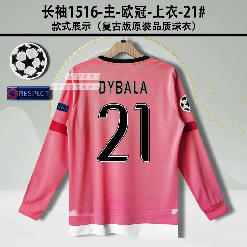 Джерси Ювентус 9597989900141516 C Ronalbara Pilllo Pogba, ретро футбольная форма с длинным рукавом