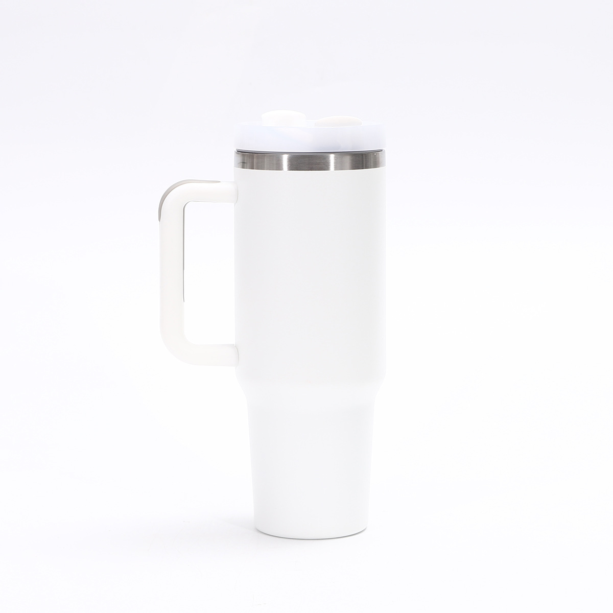 Taza de coche con mango de 40oz transfronterizo Taza de aislamiento de acero inoxidable 304 de doble capa de vacío Taza de hielo de gran capacidad con pajita