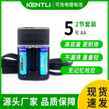 金特力5号电池充电套装 3000wah聚合物锂电池电子玩具充电电池