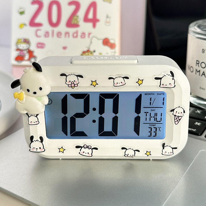 かわいいビーバーの目覚まし時計の夜光のベッドの頭の時計の学生寮の多機能のデスクトップの時計は時間を計ることができます。|undefined