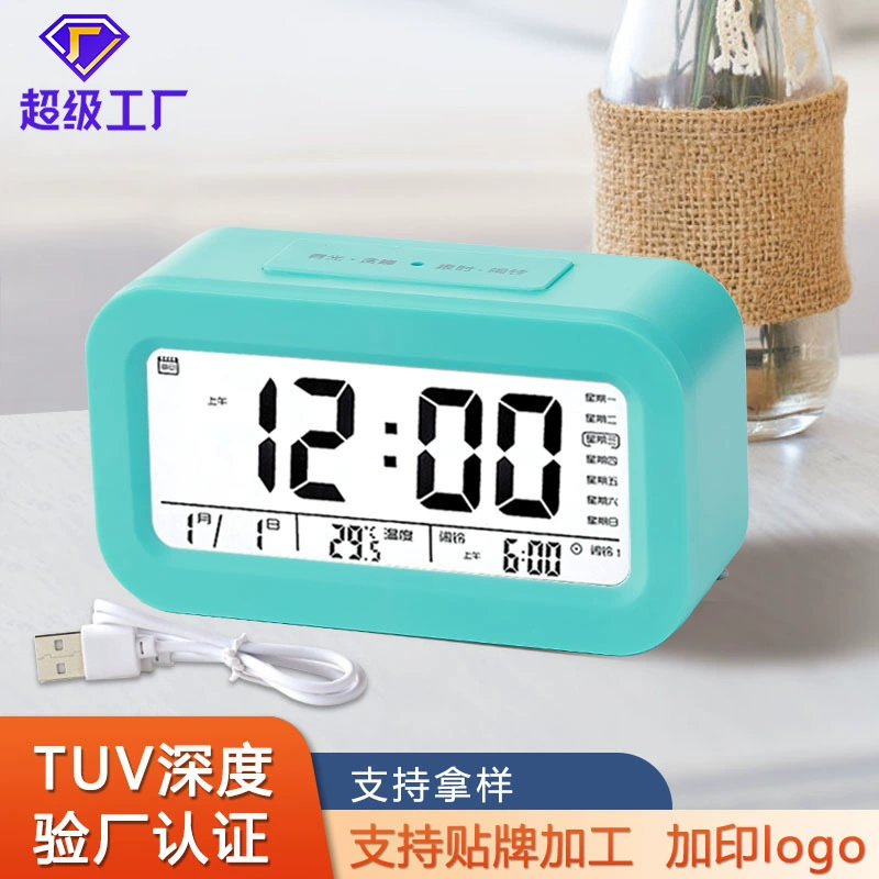 Зарядка голосовой версии студенческий электронный будильник Новый светодиодный Многофункциональный цифровой будильник USB штекер