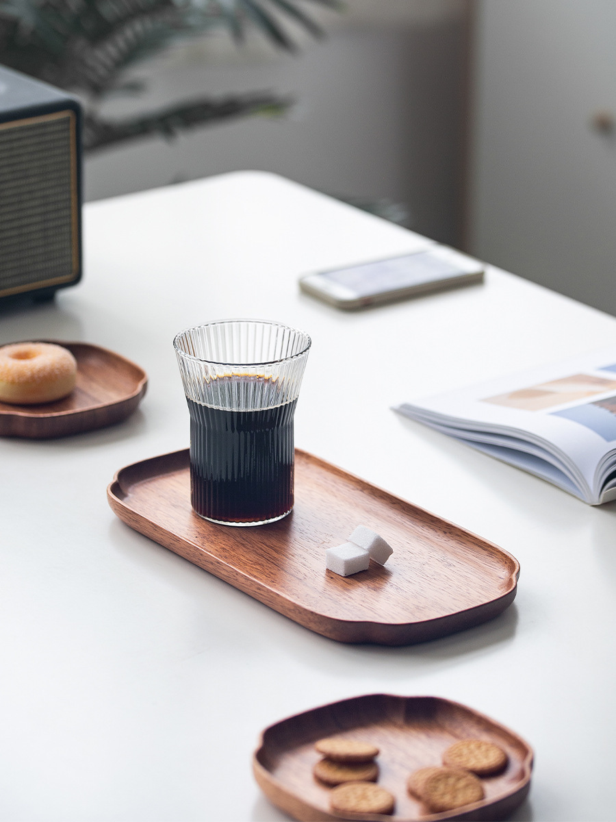 日式家用木质托盘ins风杯垫长方形小型茶盘实木餐具厂家供应