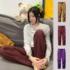 春と秋の薄手の工装ズボン男のゆったりとした広脚傘兵突撃ズボン運動レジャーズボン6730