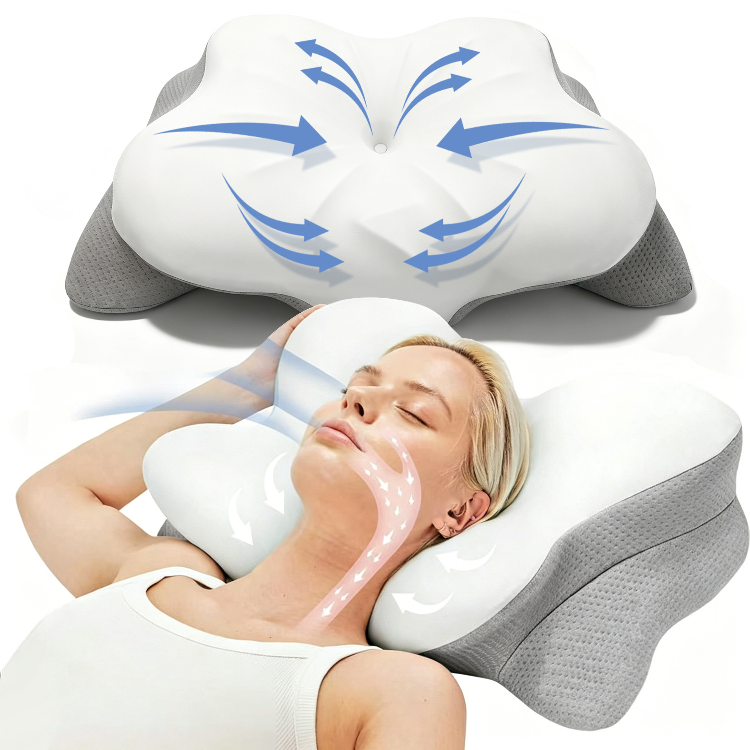 Nuevas almohadas de memoria transfronterizas, almohadas de memoria de poliuretano, almohadas de algodón de memoria para dormir cómodas en verano. image 8