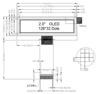 2.0-inch white light 2-inch OLED screen LCD screen white UG-2832KSWMG24 manufacturer 24pin connector