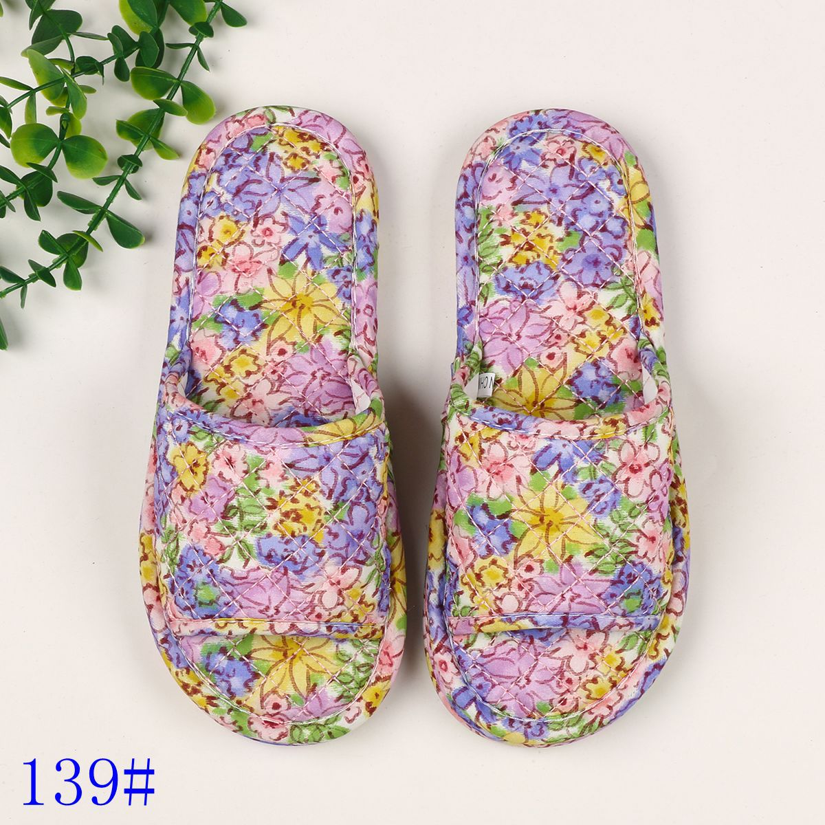 여성용 3겹 꽃무늬 천 139