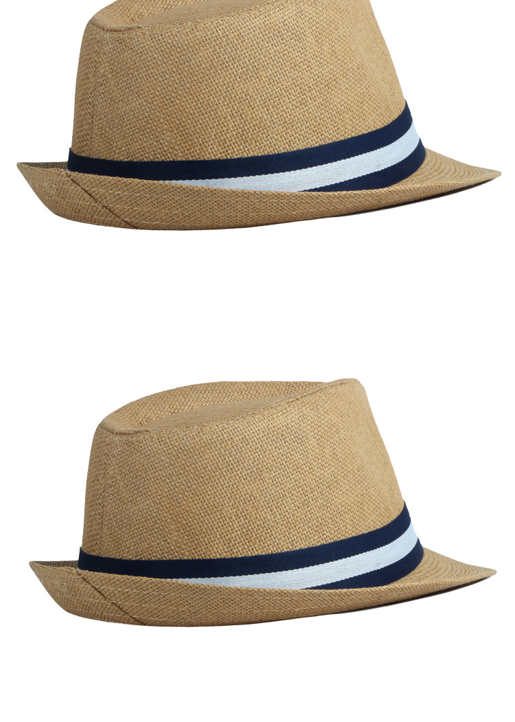 Men's Simple Style Classic Style Solid Color Crimping Straw Hat display picture 4