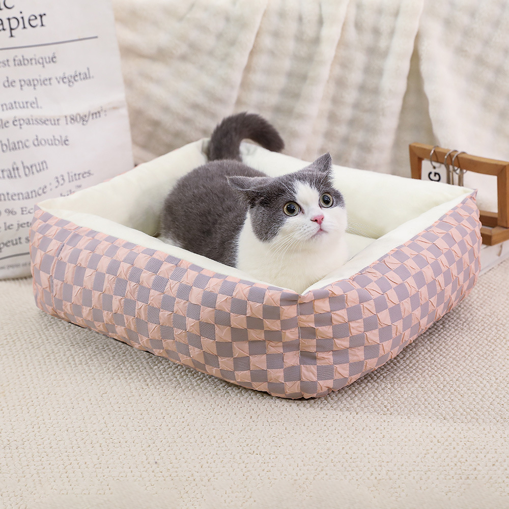 Peluche de invierno para mascotas Peluche para gatos Peluche para perros cuadrado Estera para mascotas Cama para gatos Cama para perros Productos para mascotas