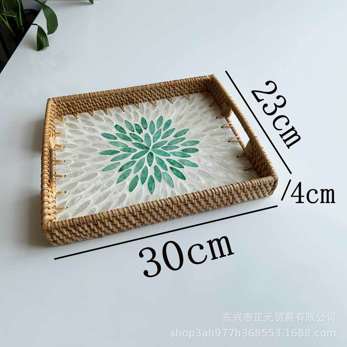 bandeja de conchas de caña, bandeja de conchas de bocadillos, bandeja de pan doméstica, bandeja de té, bandeja de té, mesa de té