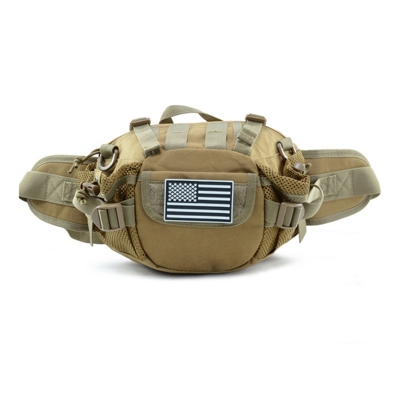 Bolsa ligera para senderismo y montañismo al aire libre, bandolera multifuncional para deportes y fitness, riñonera táctica de camuflaje militar
