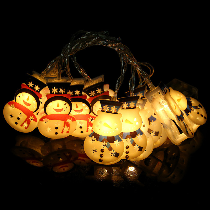 Decoración navideña, luces de colores, luces intermitentes, luces de cadena, alces huecos, luces colgantes, decoración de la habitación de la niña, atmósfera del maletero