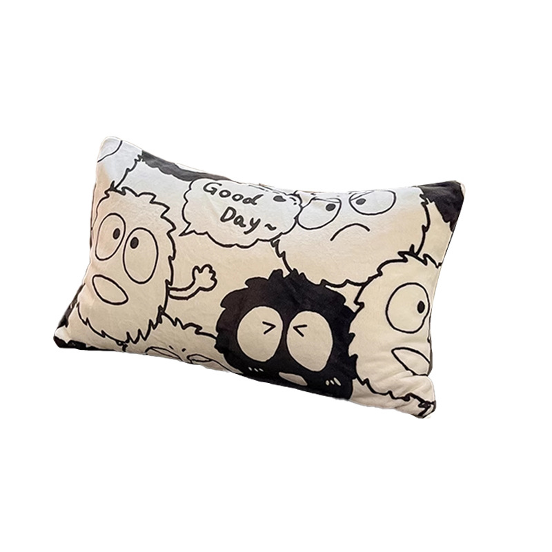 Funda de almohada de terciopelo de leche de invierno, un par de fundas de almohada de terciopelo de coral grueso, una sola funda de revestimiento de núcleo de almohada para niños 48x74 2