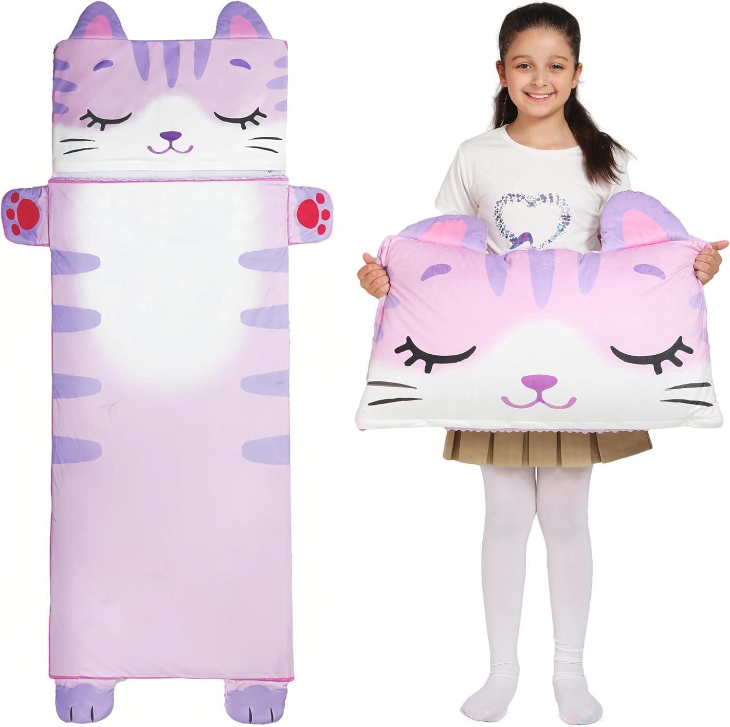 접이식 에어컨 침낭 어린이 새 침낭 고양이 겨울 따뜻한 킥 방지 유치원 낮잠 캠핑