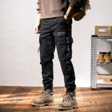 2023新款秋冬美式休闲工装裤男潮牌宽松大码束脚多口袋青年长裤潮