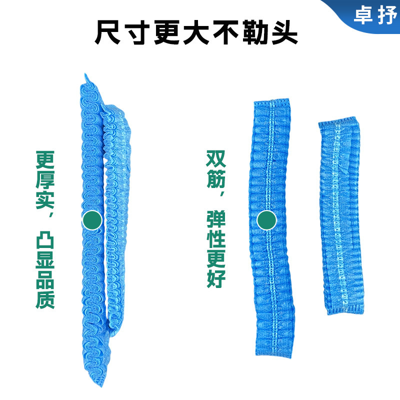 Ruike オンドリ医療使い捨て帽子ストリップスプリングフラットトップドーム滅菌増粘 SMS 防塵手術用帽子|undefined