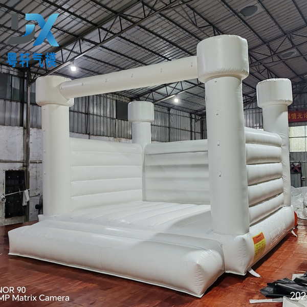 Travel inflatable white children's trampoline