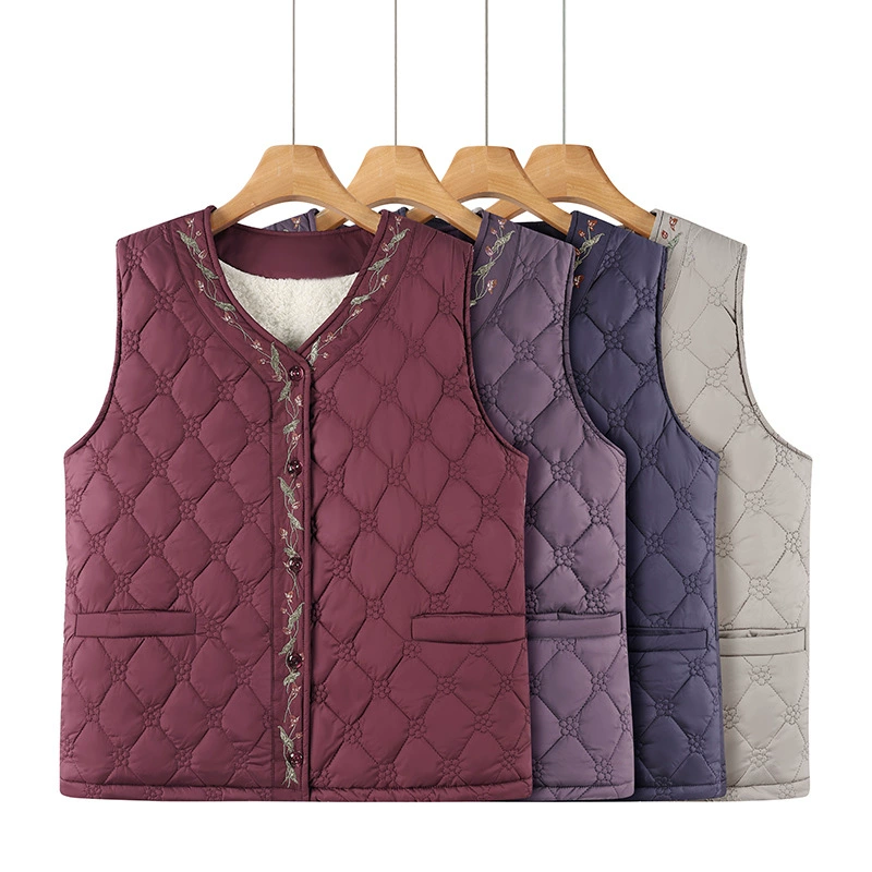 Бабушка зимний новый жакет среднего и пожилого возраста плюс флисовый жилет 60-летний пожилой мужчина плечо мама хлопковый жилет толстая мама