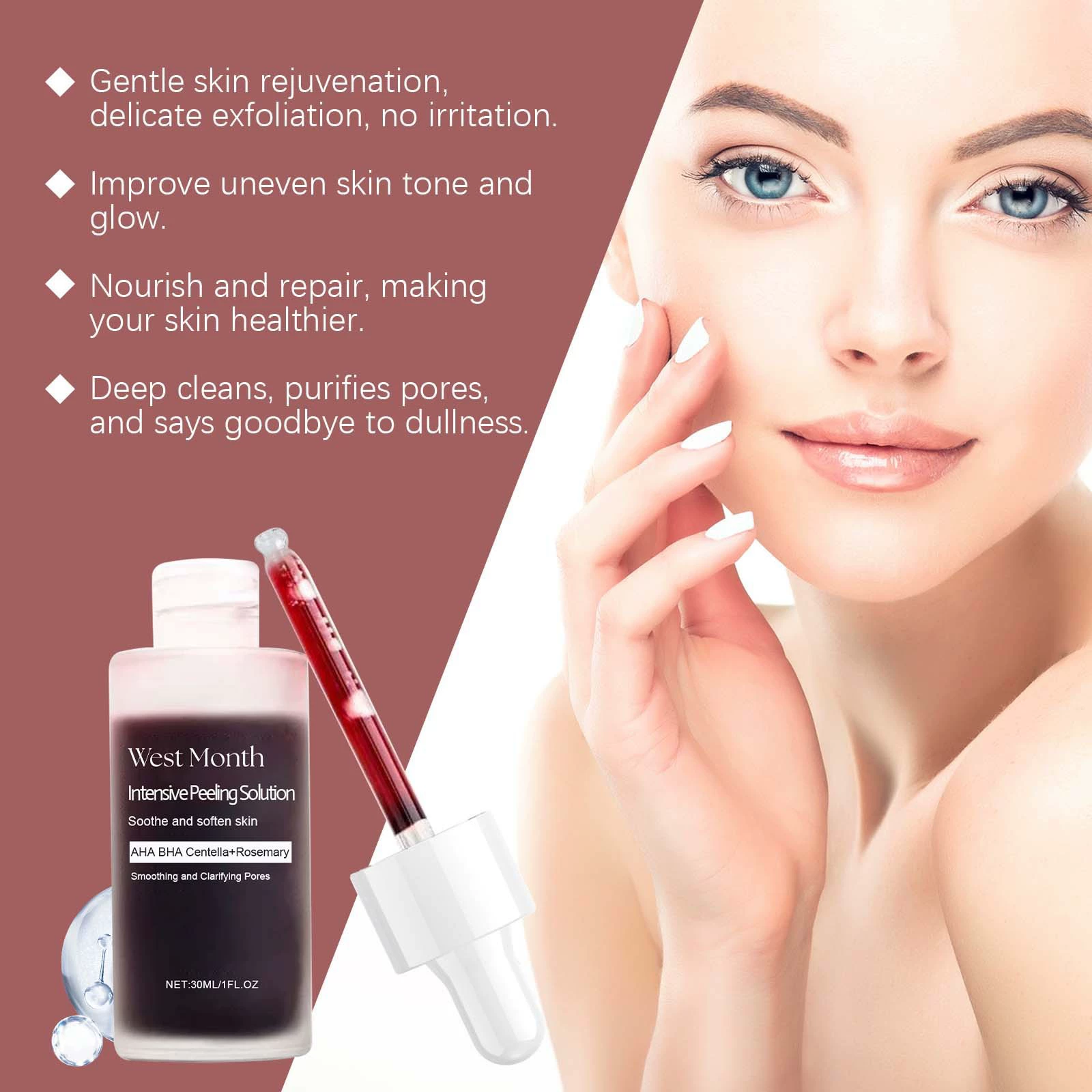 Facial Peeling Lotion (West Month) 30 ml — AHA BHA, Moisturizing & Pore-clarifying