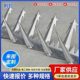 不锈钢防盗钉刺防猫防鼠防蛇刺防爬刺钉学校围墙别墅围栏刺现货