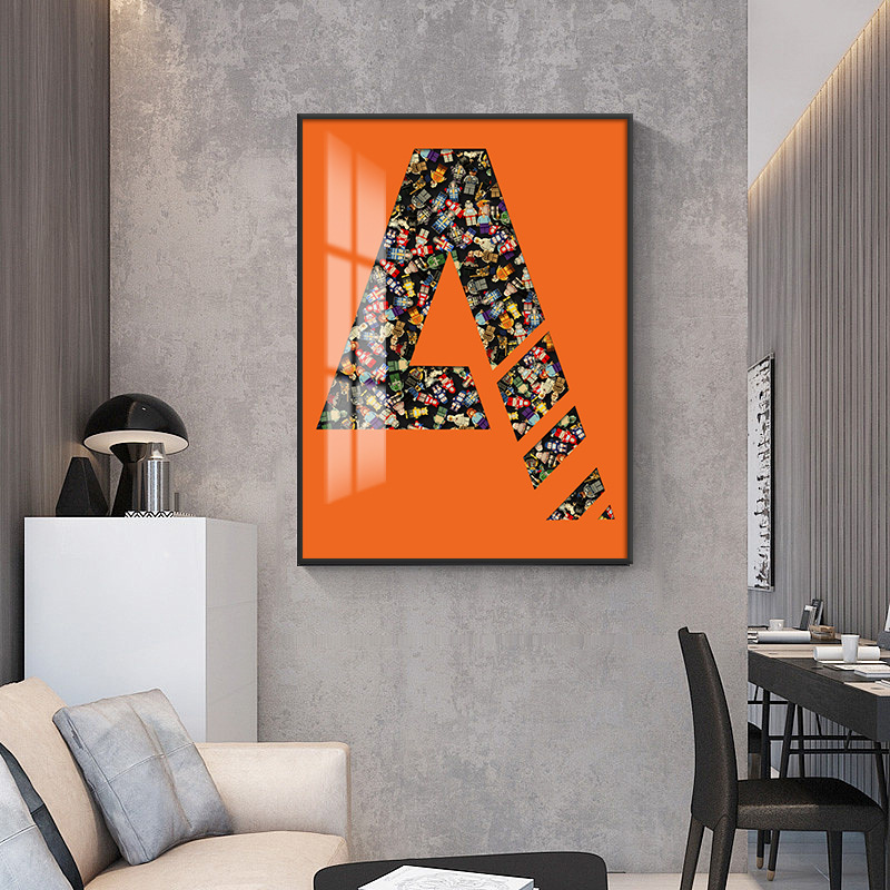 Bloques de construcción de Lego, pintura colgante, pintura decorativa tridimensional, pasillo de entrada, mural de entrada, dormitorio de niños, pared de comedor 3D