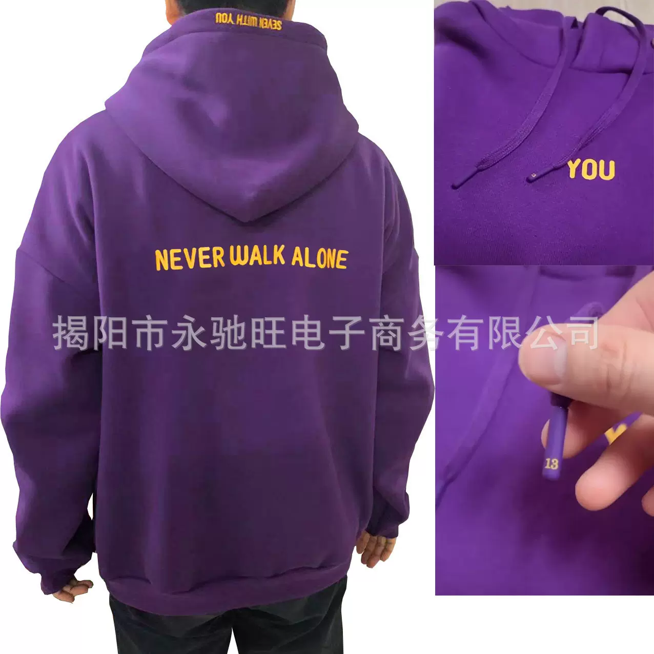 美式高街字母印花男连帽卫衣秋季ins潮牌宽松欧休闲情侣外套上衣