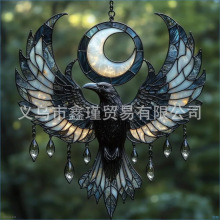 �羳��ƷCrescent Moon Raven Acrylic Suncatcher���f���չ���