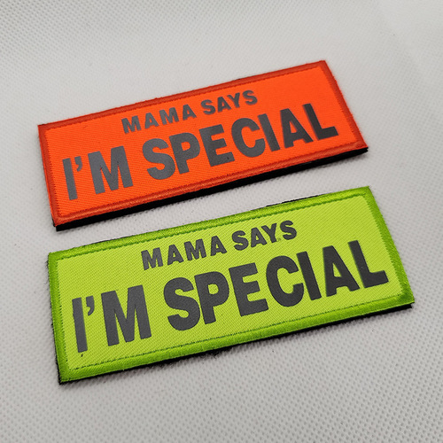 Reflective Velcro Badge Service Dog Badge Pet Vest Badge Decorative Embroidery Sticker Working Dog Cloth Sticker Patch