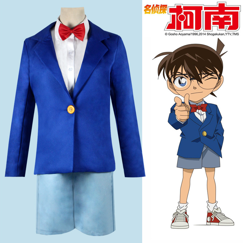 Detective Conan Cos Comic Show Annual Meeting Halloween Cosplay Costume Kudo Shinichi Costume Male School Uniform