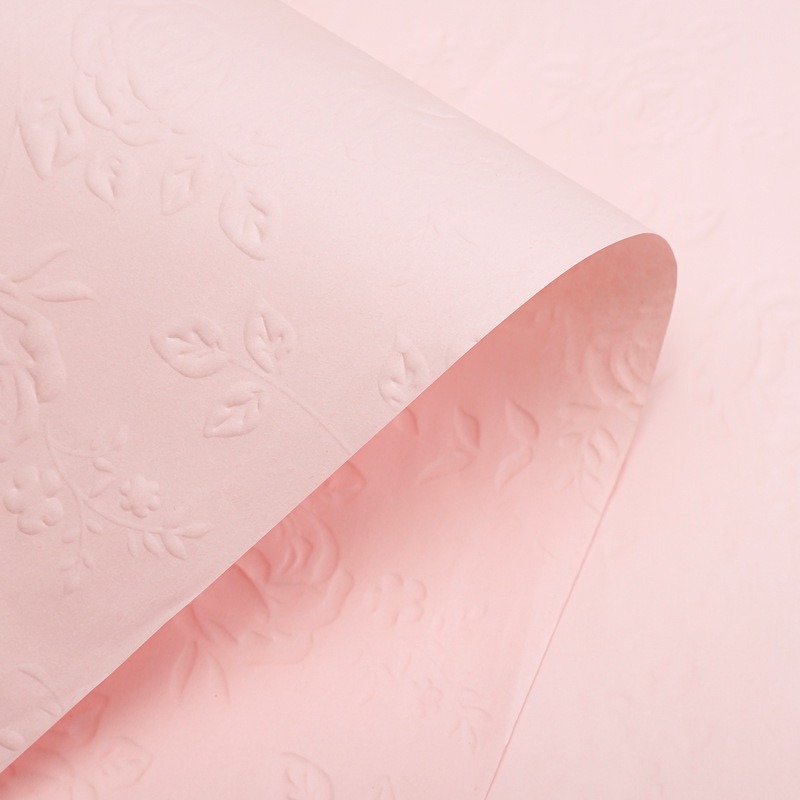 sku8_玫瑰花压纹纸【水密粉】10张;58_58cm