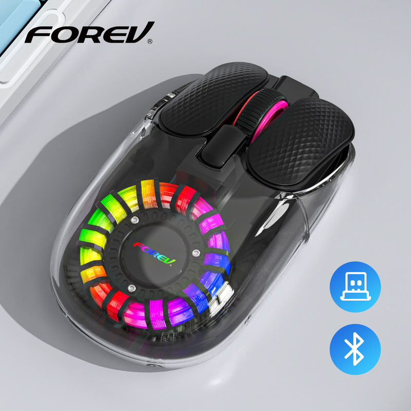 透明ゲーミング Bluetooth マウス バッテリー RGB デュアルモード ワイヤレス マウス|undefined