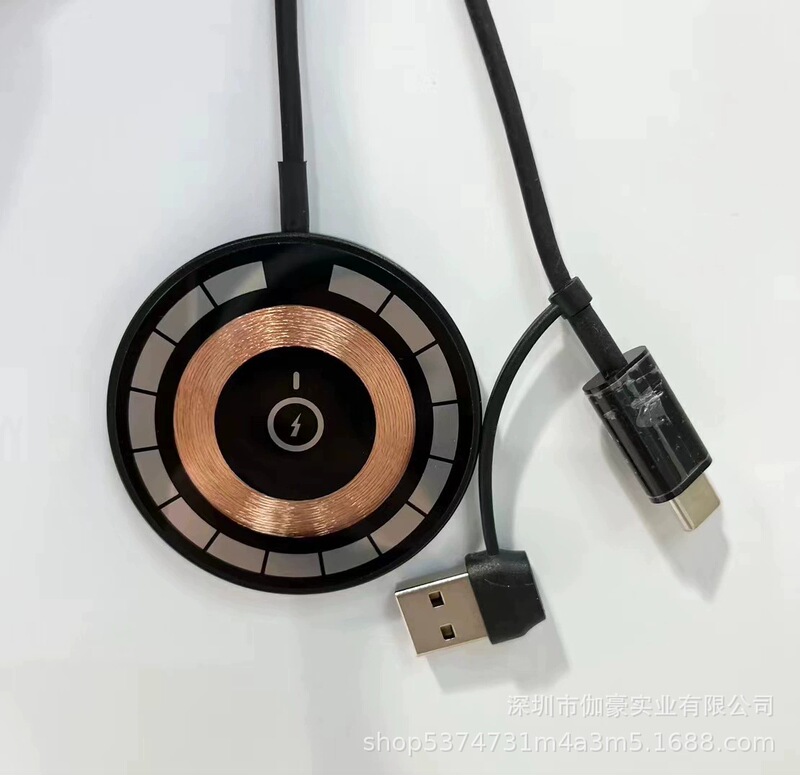 超薄型磁気充電器ワイヤレス充電透明磁気ワイヤレス急速充電 1 対 2 15 ワット磁気ワイヤレス充電器|undefined