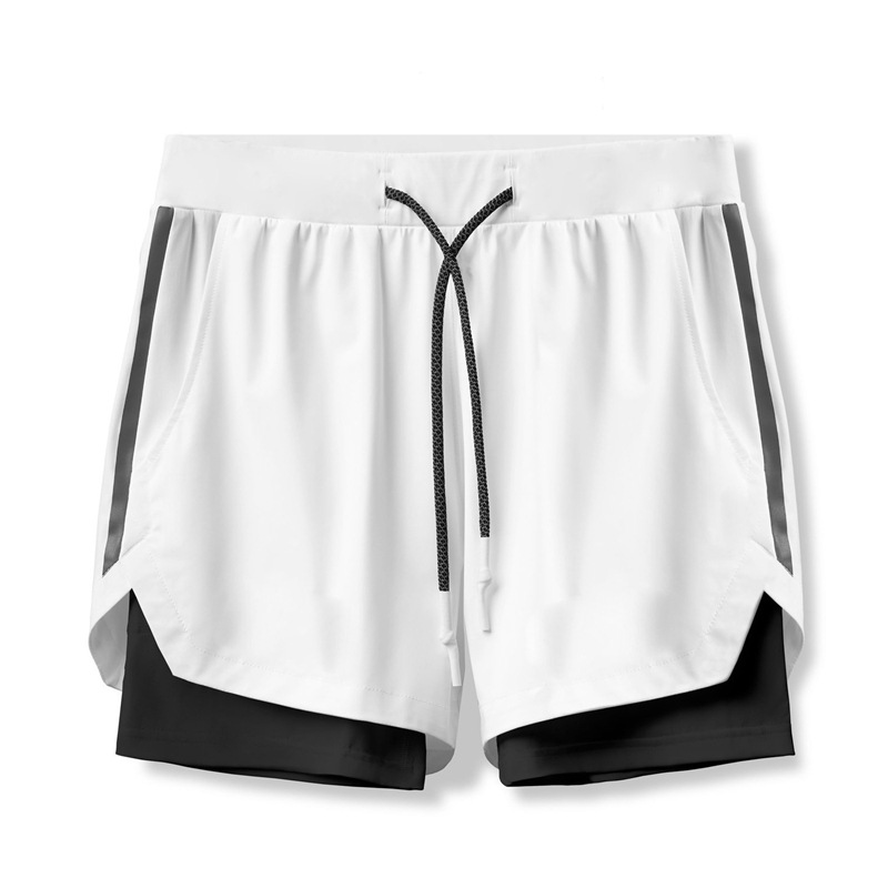 Heren zomer nieuwe geweven kwart shorts, sport sneldrogend basketbal midden taille met elastische binnenkant_voghion.com