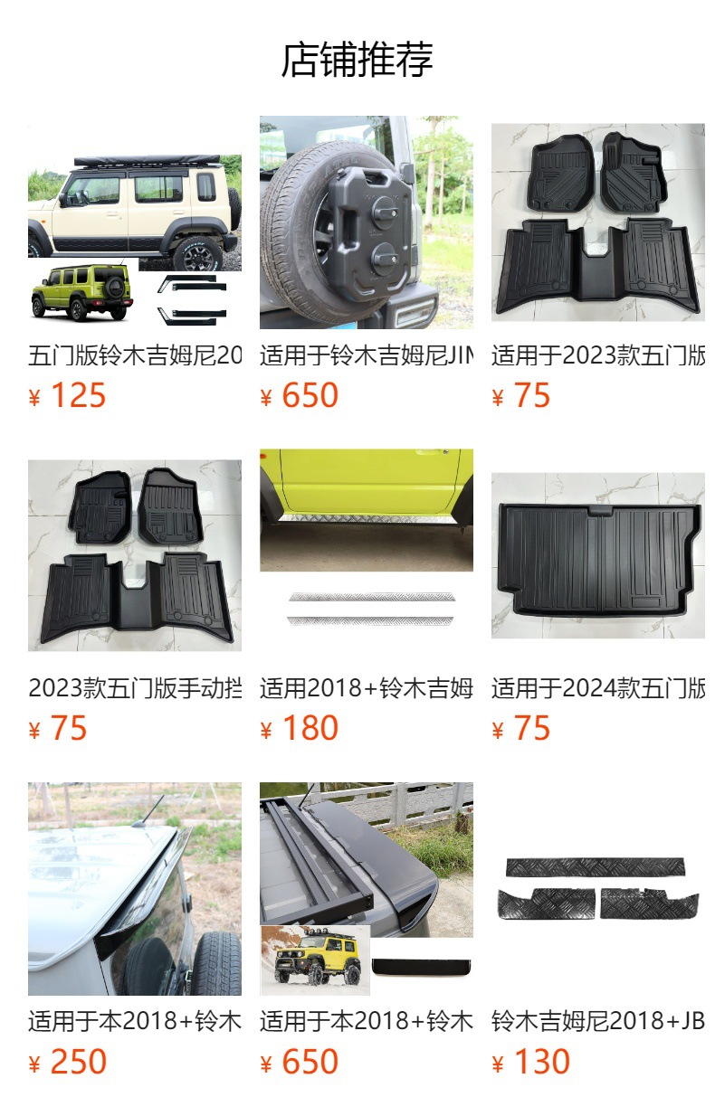 Suitable for 2018+Jb64 Suzuki Jimny Jb74 Exterior Modification Parts Thick 2.0mm Door Rain and Shine Eyebrow