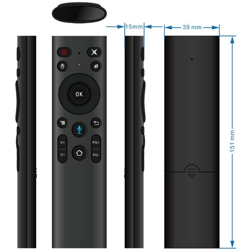 Q5+plus2.4G wireless voice remote control with infrared learning support set-top box projector smart flying squirrel