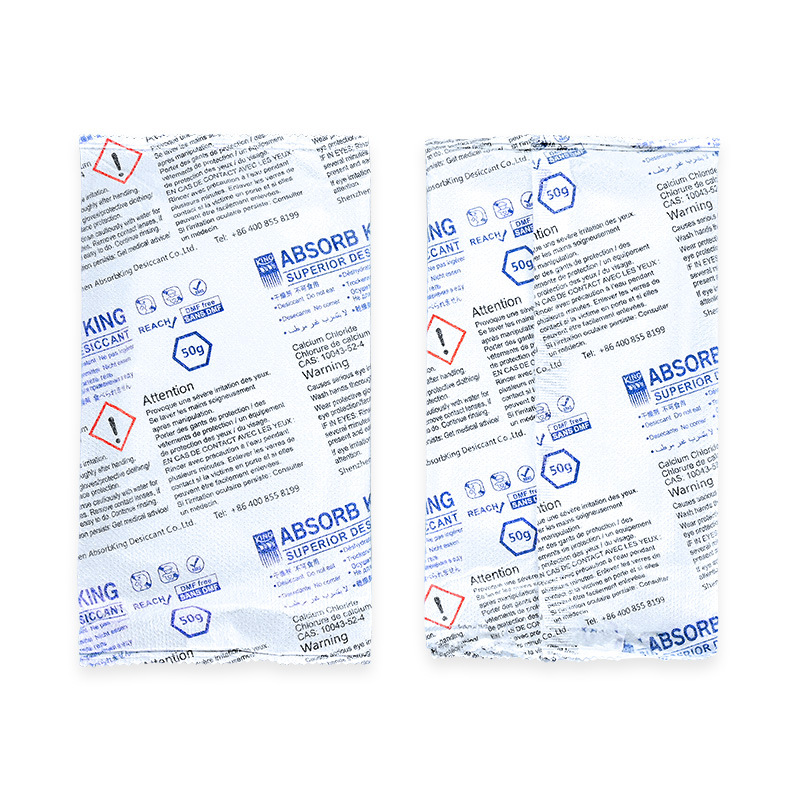 Venta directa de fábrica de desecante de cloruro de calcio, absorbente de humedad, antimoho y a prueba de humedad, empaque de tela no tejida de cloruro de calcio de doble capa, venta al por mayor en stock.