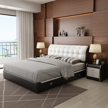 床双人1.8米床现代简约欧式1.5米婚床榻榻米床2米2.2大床主卧