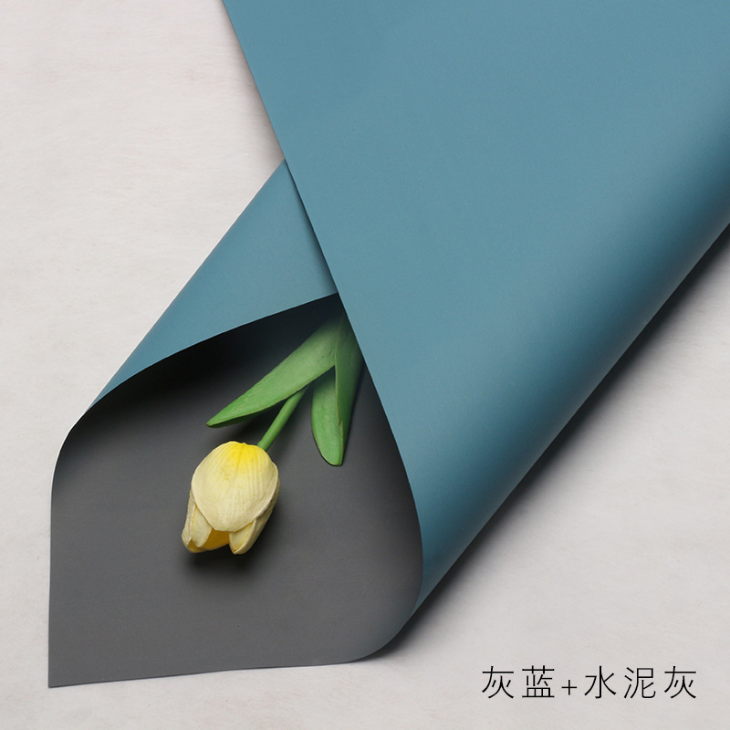 Venta directa de fábrica de papel de embalaje de flores impermeable bicolor Ouya papel ramo floristería floristería material de embalaje floral al por mayor