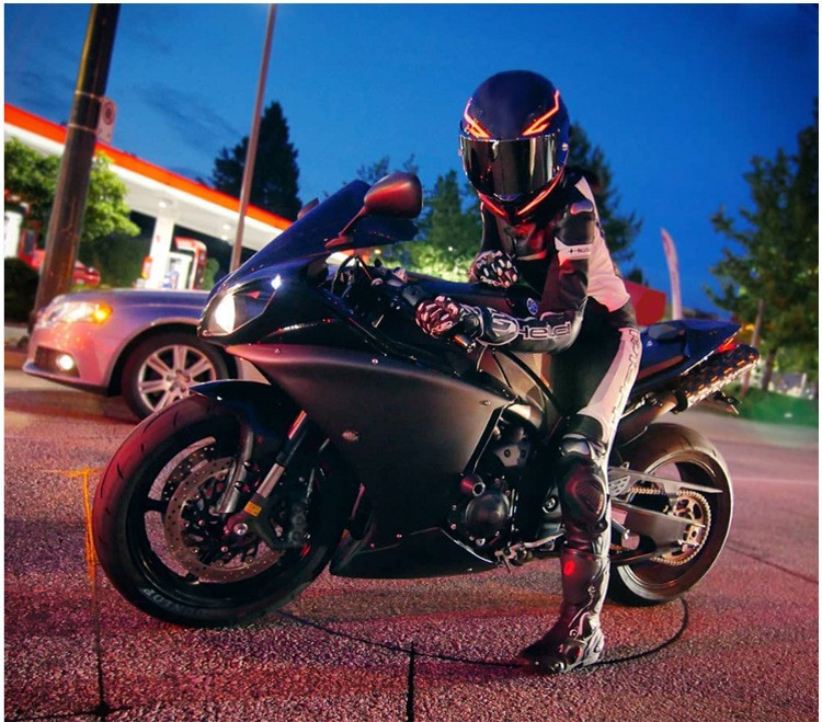 Motorcycle helmet cold light strip helmet decoration adhesive light strip TikTok same style decorative light emitting