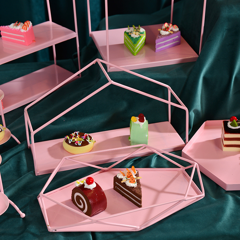 Decoración de mesa de postre comida fría descanso de té decoración de la Mesa bandeja de la Mesa soporte de exhibición jaula de pájaros de hierro té de la tarde Merienda soporte de la torta image 3