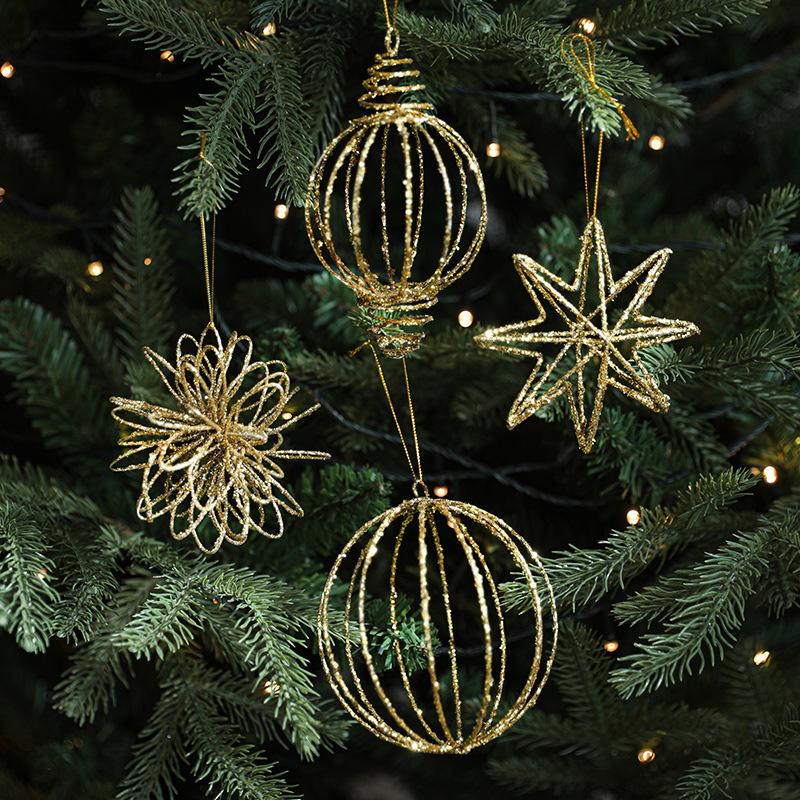 Nuevo brillo bola de Navidad colgante colgante árbol de Navidad ambiente decoración de fiesta suministros decoraciones de Navidad al por mayor
