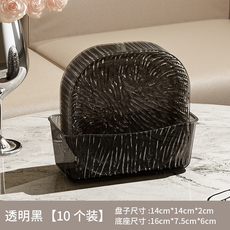 小熊奶油风水果盘家用塑料骨碟客厅餐桌小吃碟可爱菜碟盘子吐骨碟|undefined