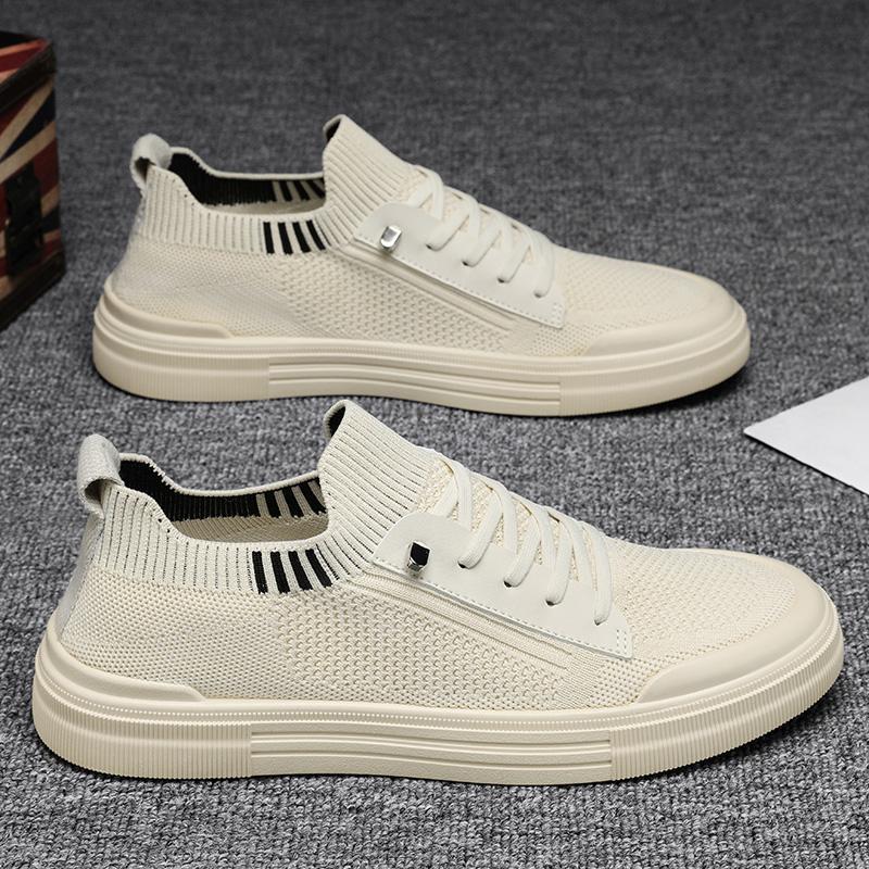 Primavera y verano nuevos zapatos de hombre de un solo pie transpirables delgados zapatos casuales transpirables de tejido aéreo juvenil zapatos de panel de malla image 5