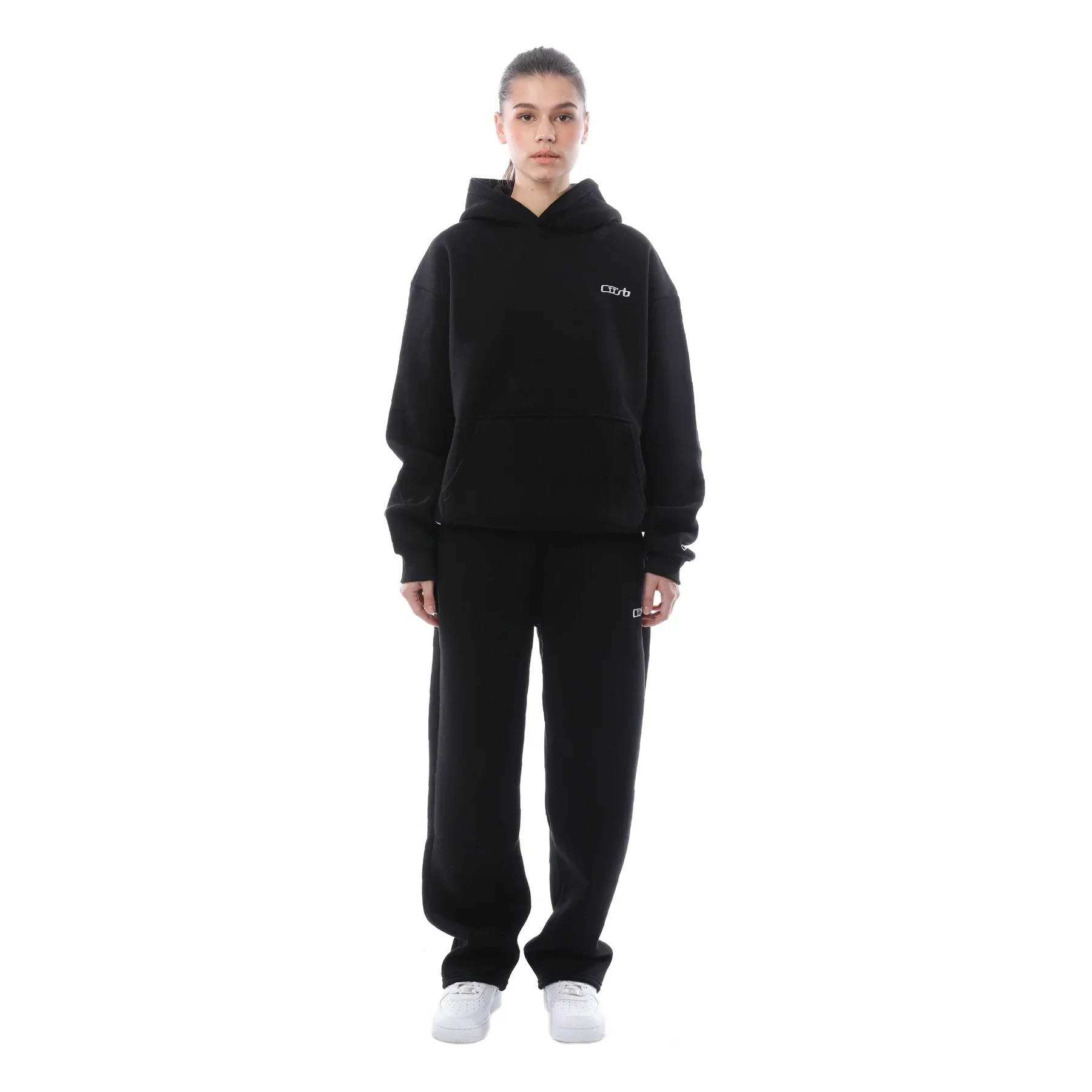 Women's Clothing Unisex Hip-Hop Streetwear Hoodie & Pants Set With Embroidered Lettering – Trendy Pullover Sweatshirt & Joggers Outfit For Men & Women_ecoleips.com