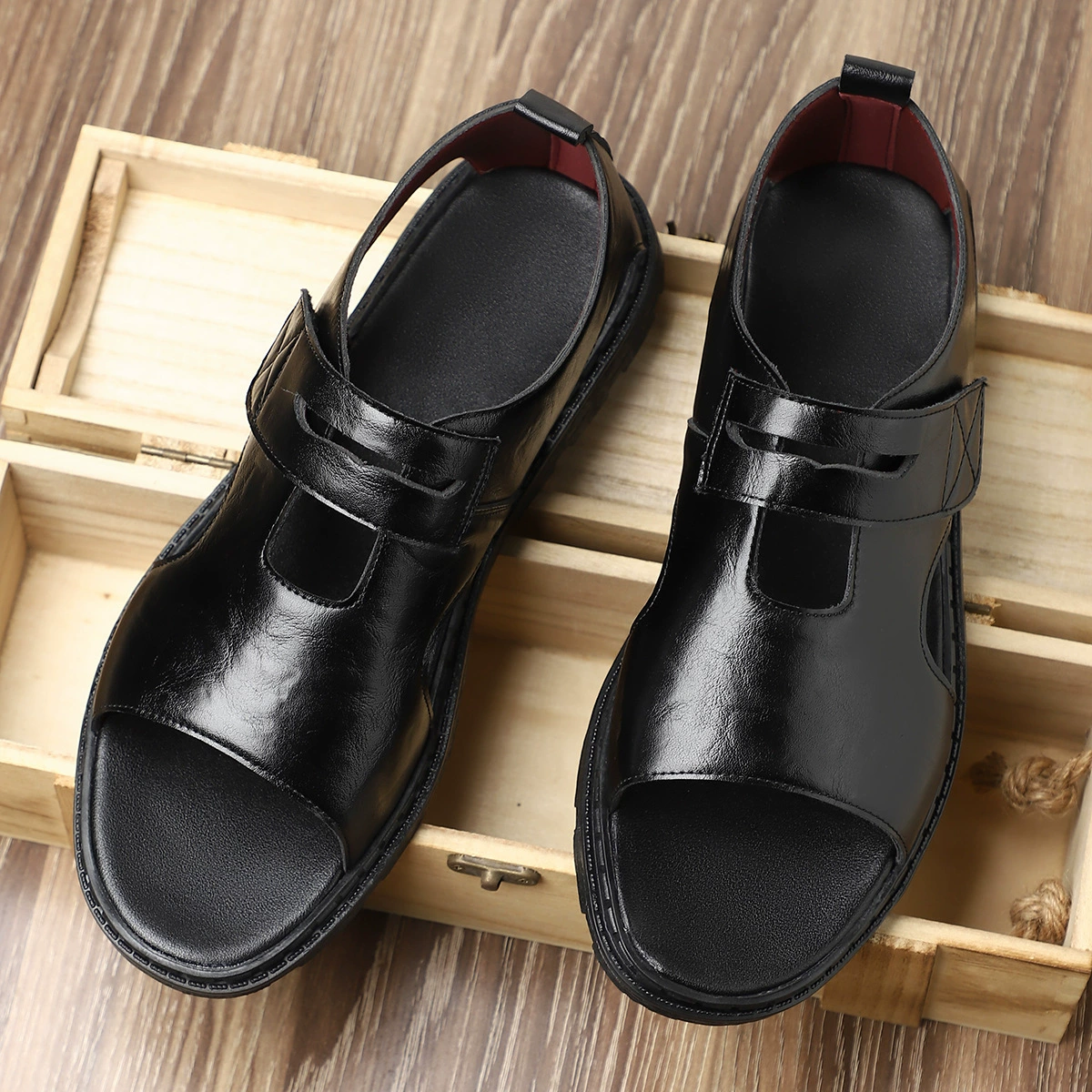 Новые мужские сандалии с мягкой подошвой, нескользящая пляжная обувь, мужская повседневная обувь с открытым носком, удобная верхняя одежда, сандалии и тапочки