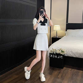 2025夏季新款休闲套装女小个子穿搭一整套显瘦减龄小香风半身裙装