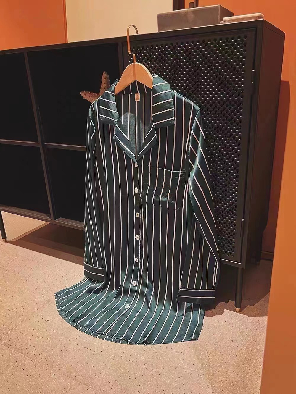 그린 스트라이프 폭스 잠옷