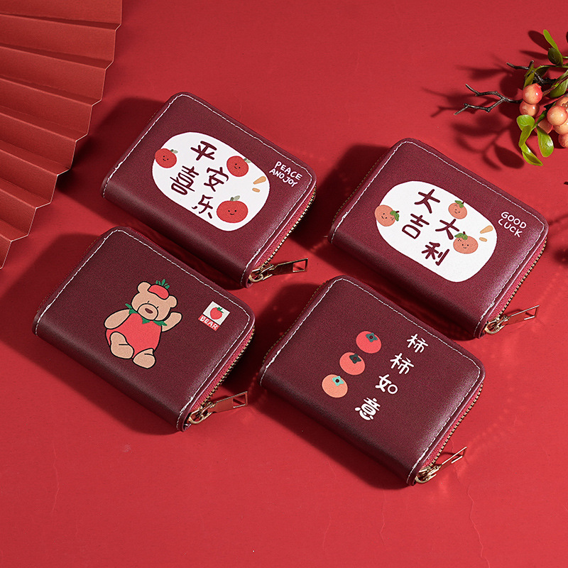 Nuevo tarjetero de dibujos animados antimagnetismo femenino pequeño y lindo, de gran capacidad, tarjeta de identificación múltiple, tarjetero, monedero